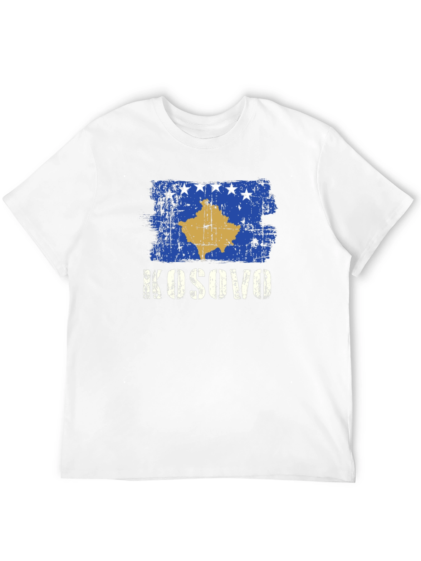 Kosovo Flag T-Shirt - Distressed Design