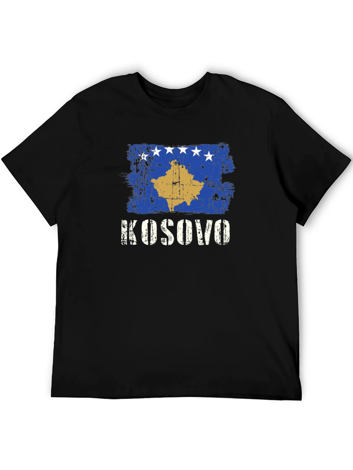 Kosovo Flag T-Shirt - Distressed Design