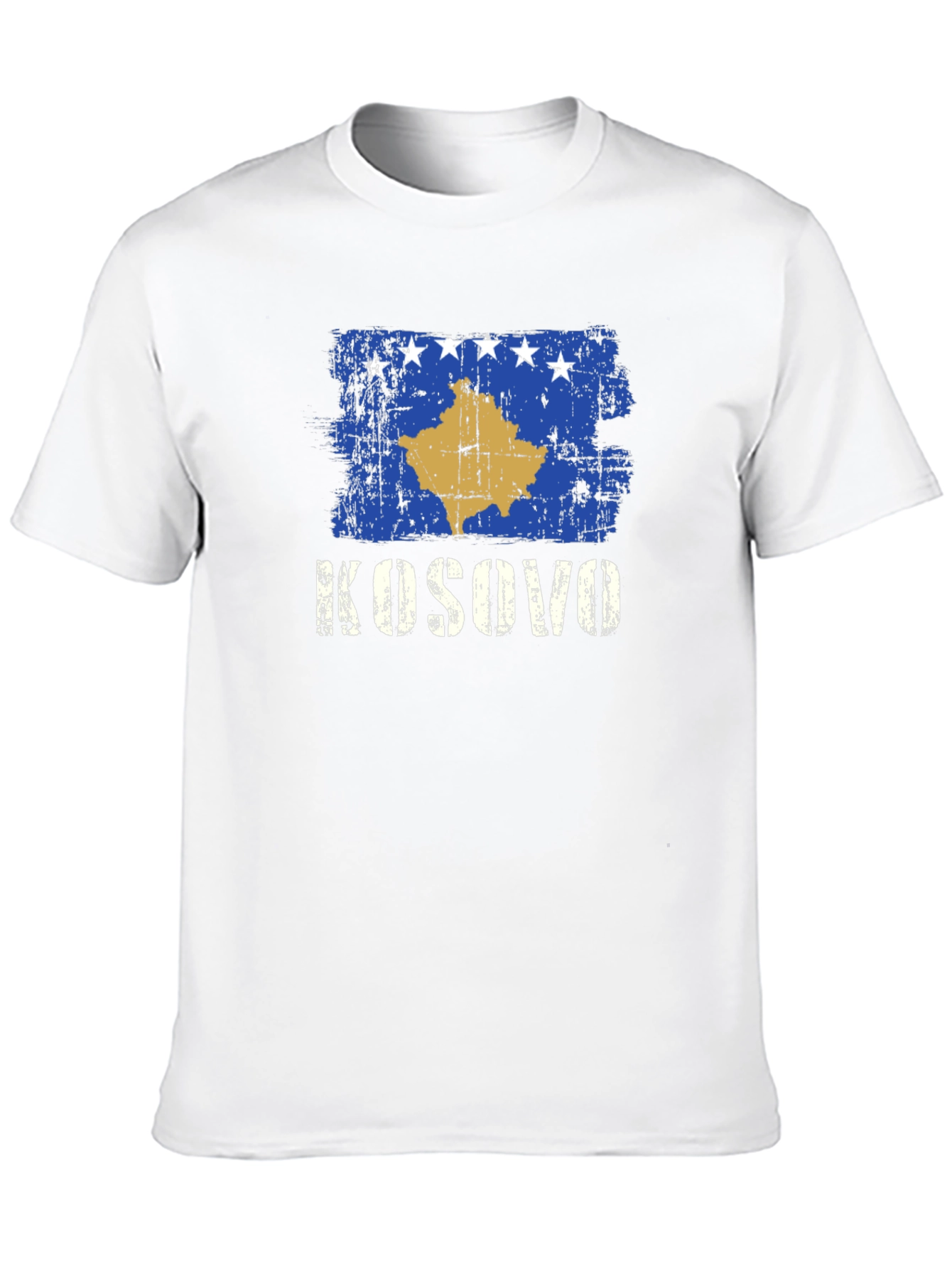 Kosovo Flag T-Shirt - Distressed Design