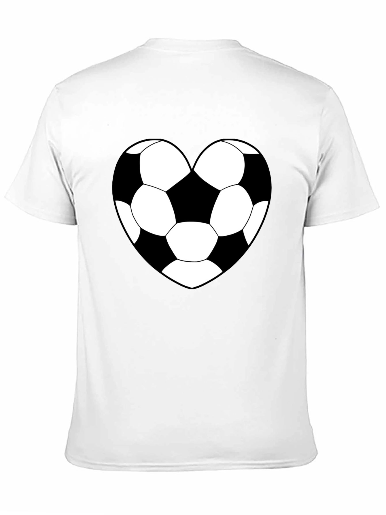 Soccer Heart T-Shirt - Black Sporty Graphic Tee