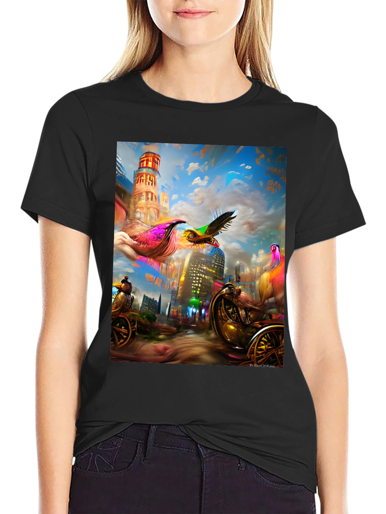 Surreal Cityscape Graphic Tee - Unique Streetwear