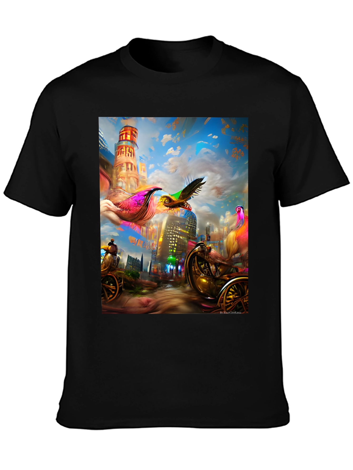Surreal Cityscape Graphic Tee - Unique Streetwear