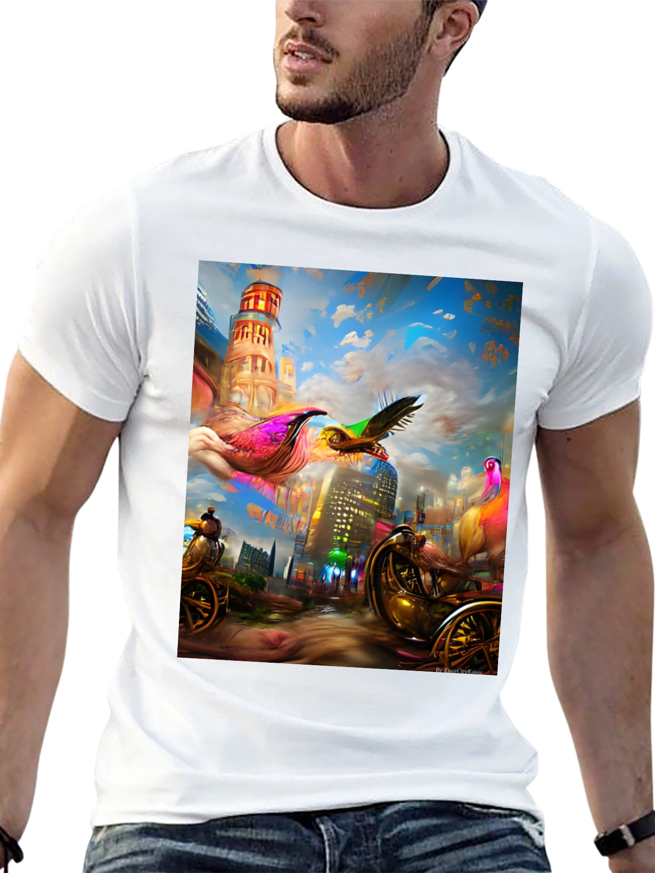 Surreal Cityscape Graphic Tee - Unique Streetwear