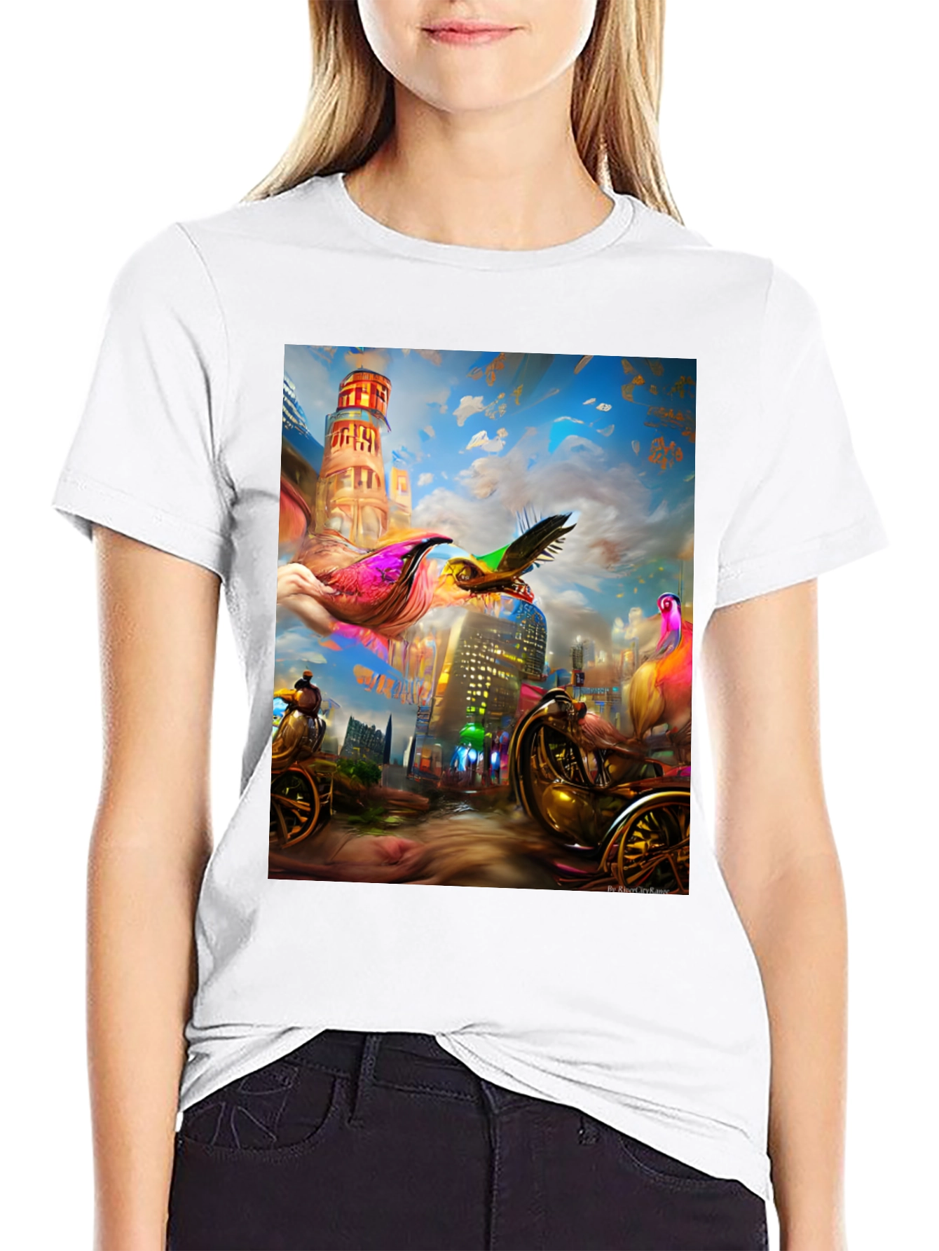 Surreal Cityscape Graphic Tee - Unique Streetwear