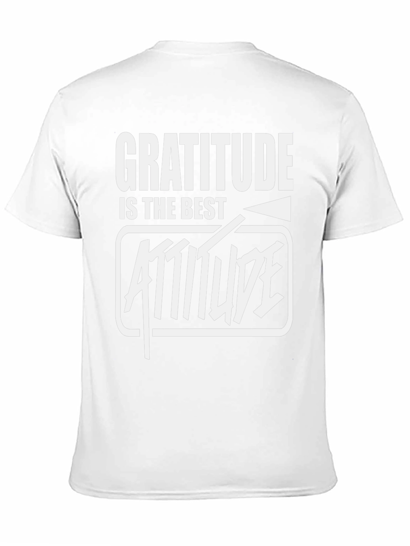 Gratitude Attitude Graphic T-Shirt - Stylish Black Tee