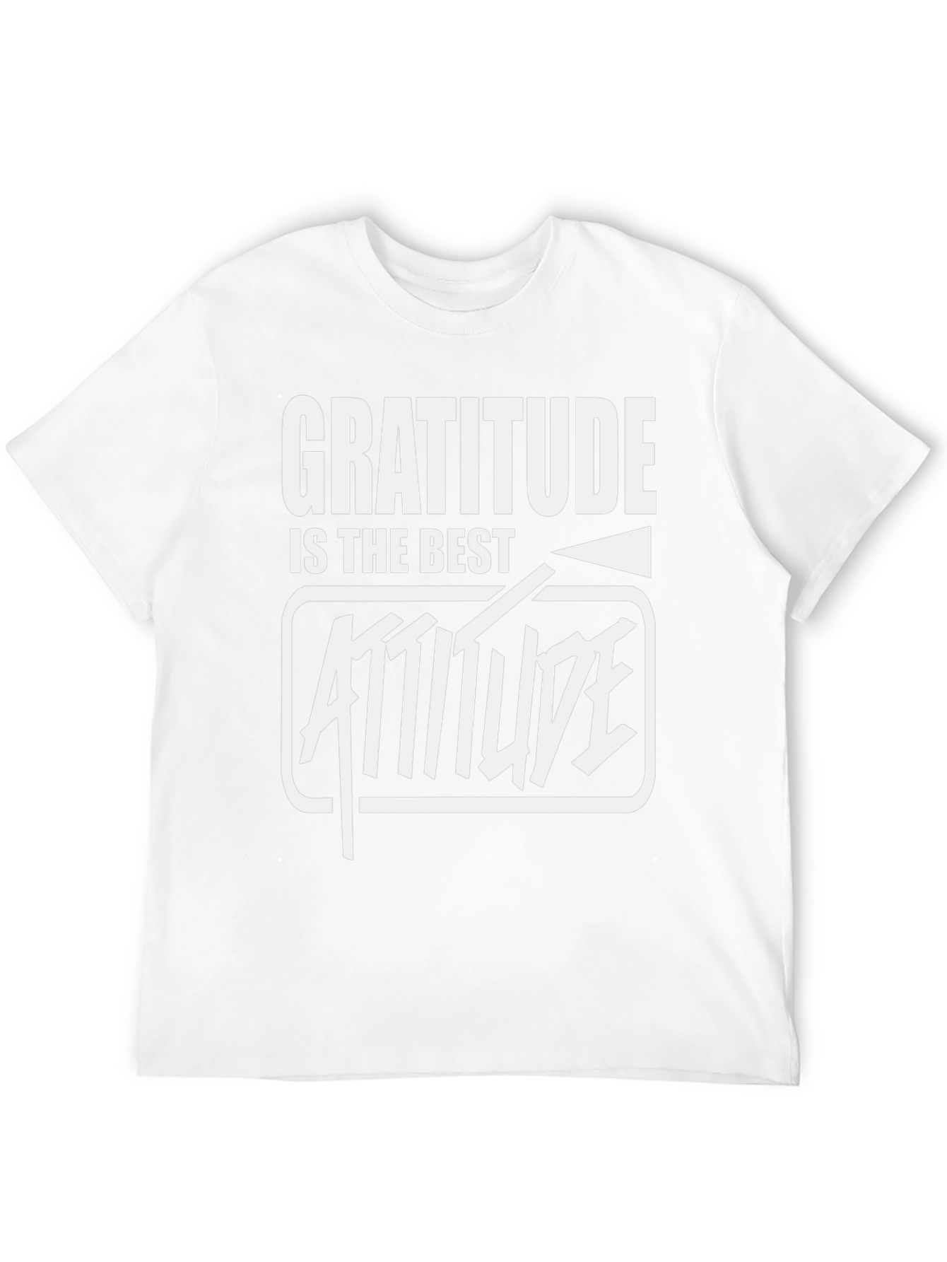 Gratitude Attitude Graphic T-Shirt - Stylish Black Tee