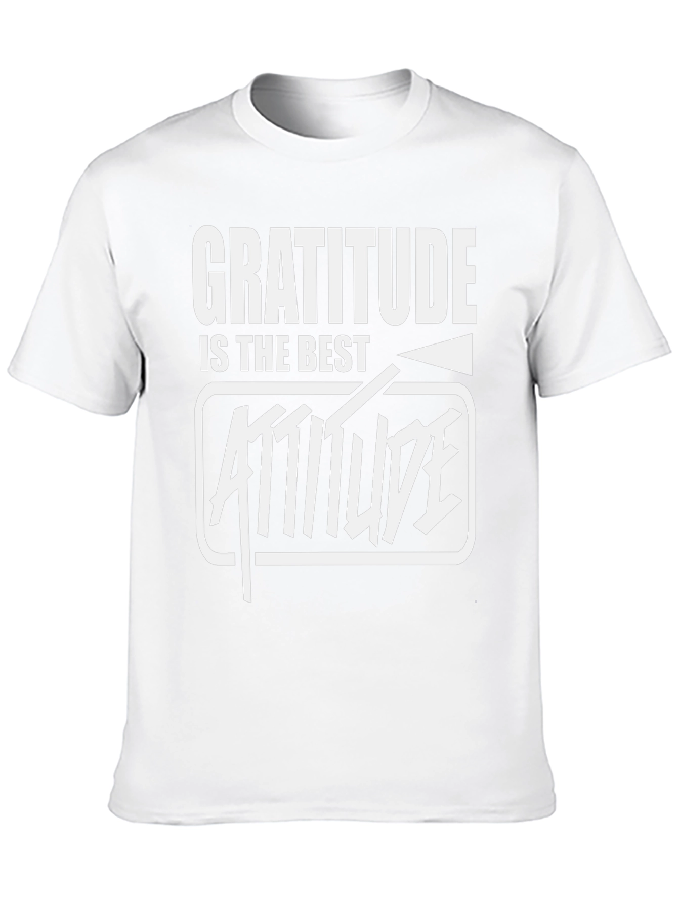 Gratitude Attitude Graphic T-Shirt - Stylish Black Tee