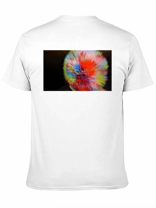 Abstract Color Burst Graphic T-Shirt