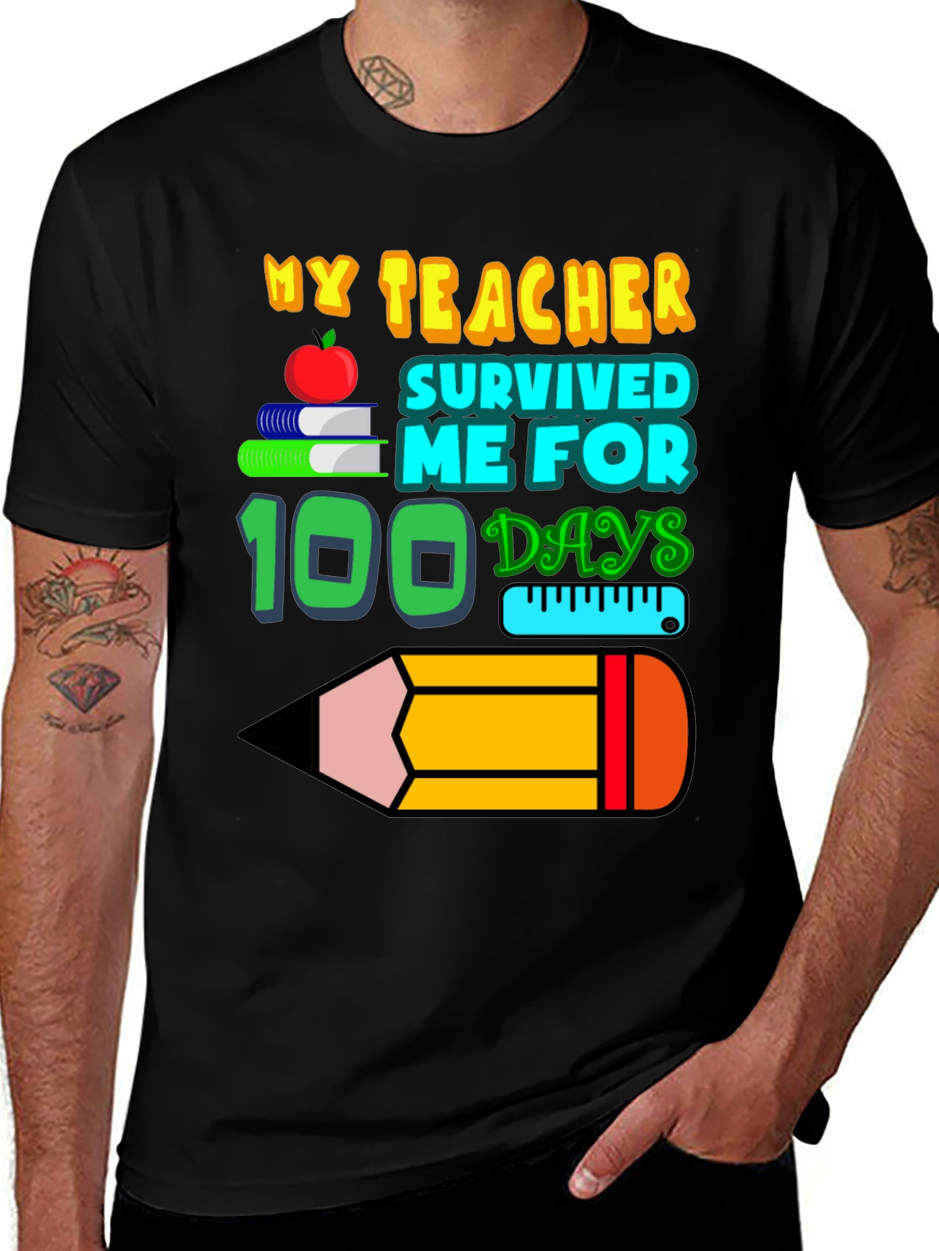 My Teacher Survived 100 Days T-Shirt