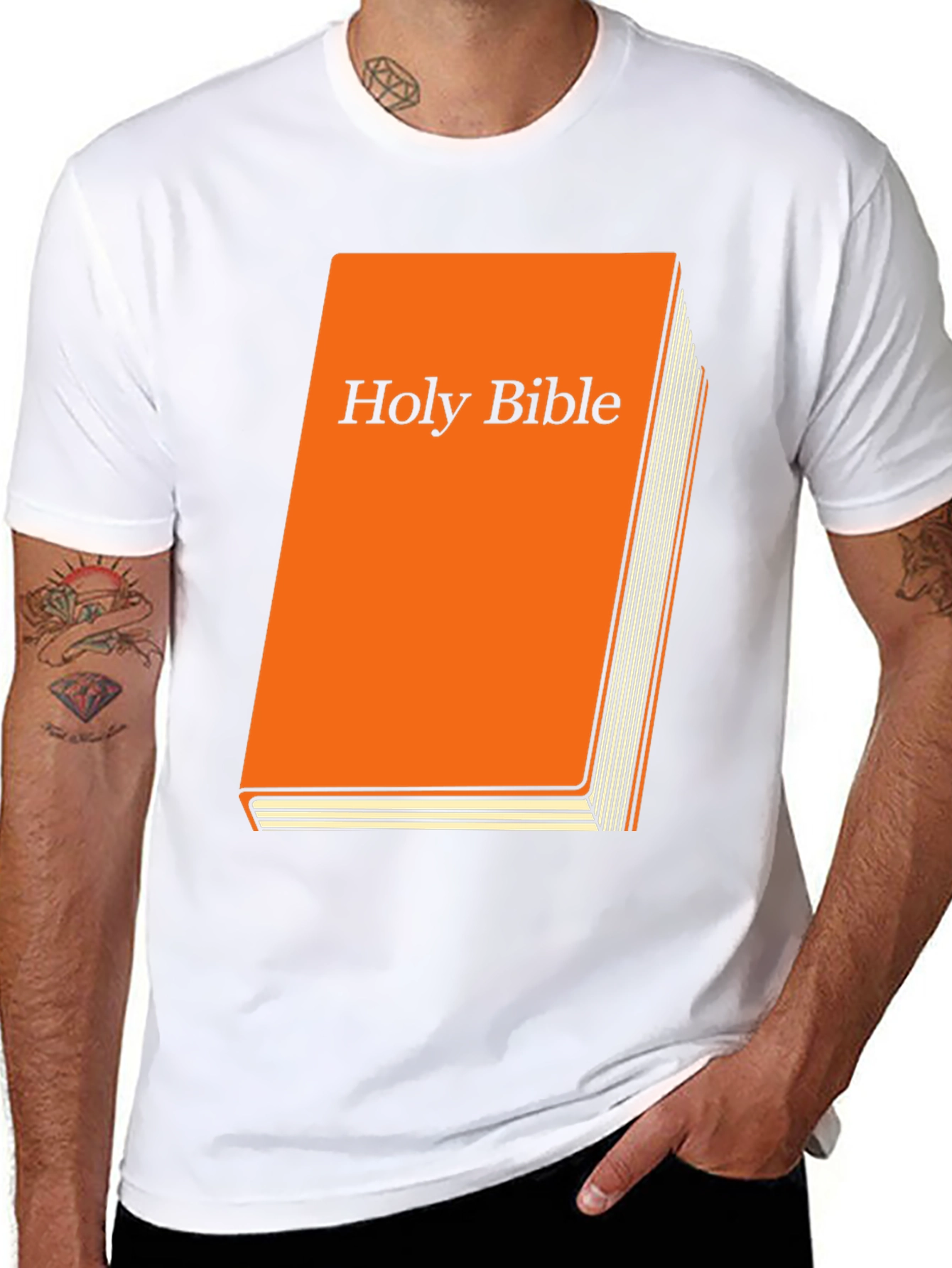 Holy Bible Graphic Tee - Religious Book T-Shirt