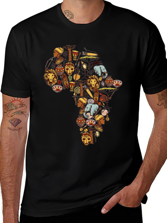 Africa Continent Art T-Shirt - Graphic Tee