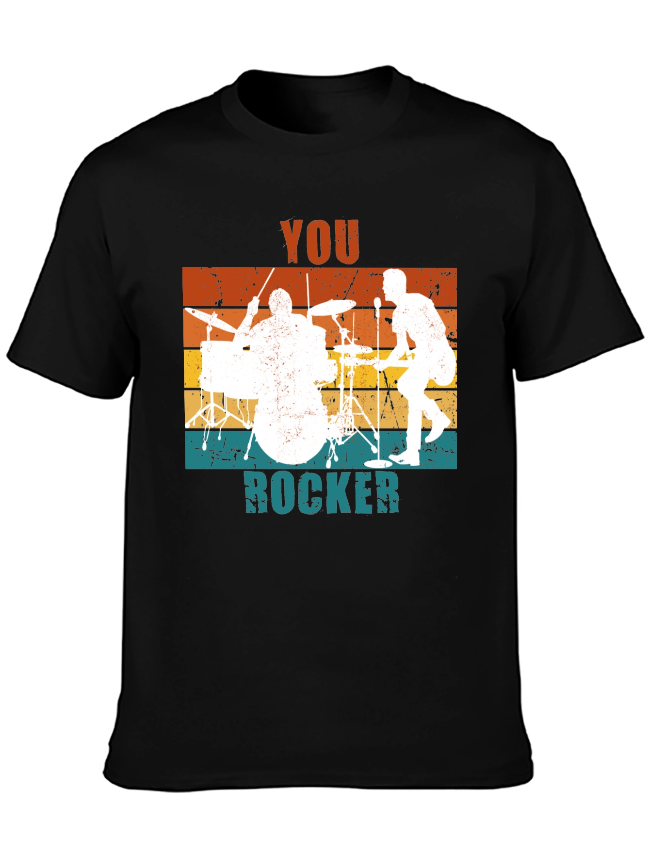 You Rocker Retro Graphic Tee - Band & Drums
