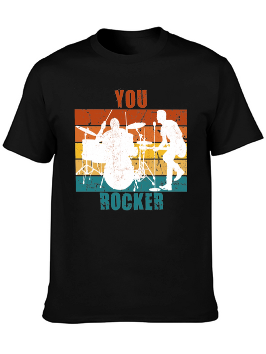 You Rocker Retro Graphic Tee - Band & Drums