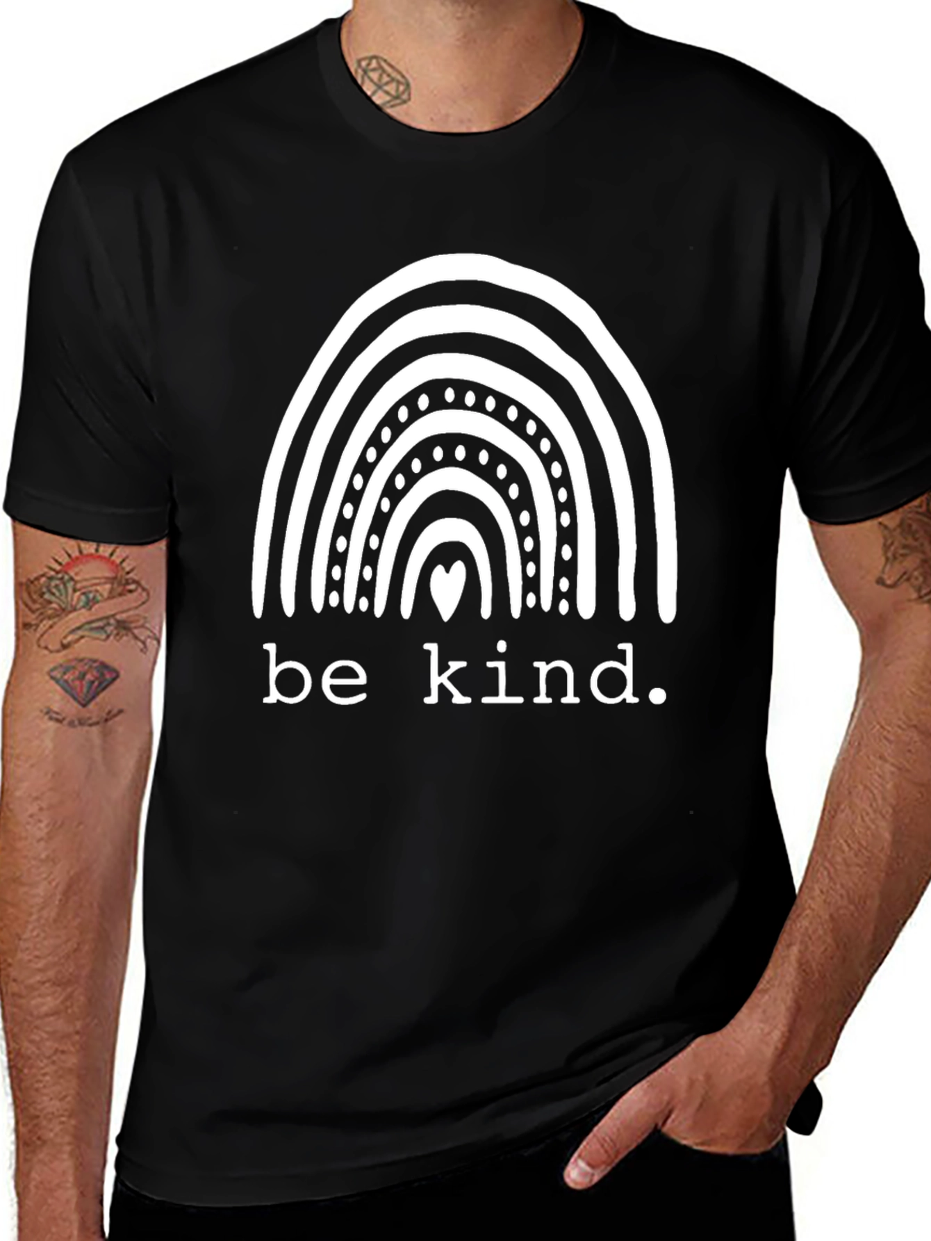 Be Kind Rainbow Graphic Tee - Unisex Soft Cotton