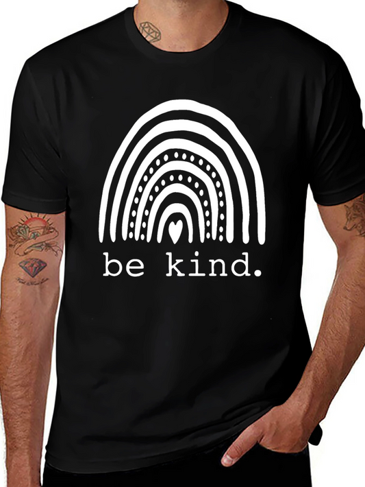 Be Kind Rainbow Graphic Tee - Unisex Soft Cotton
