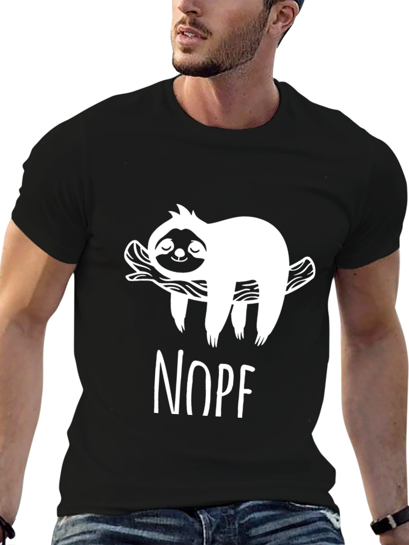 Nope Sloth Graphic Tee - Relaxed Fit