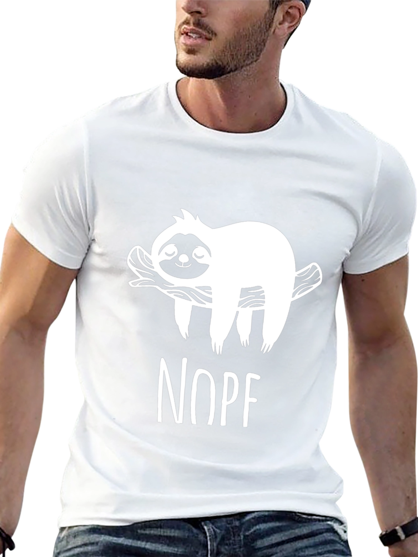 Nope Sloth Graphic Tee - Relaxed Fit