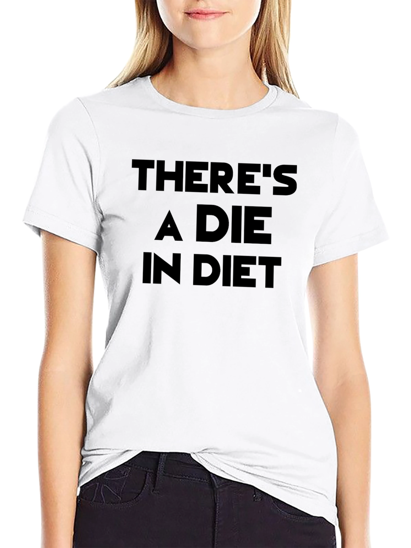 Theres A Die In Diet Black Graphic Tee