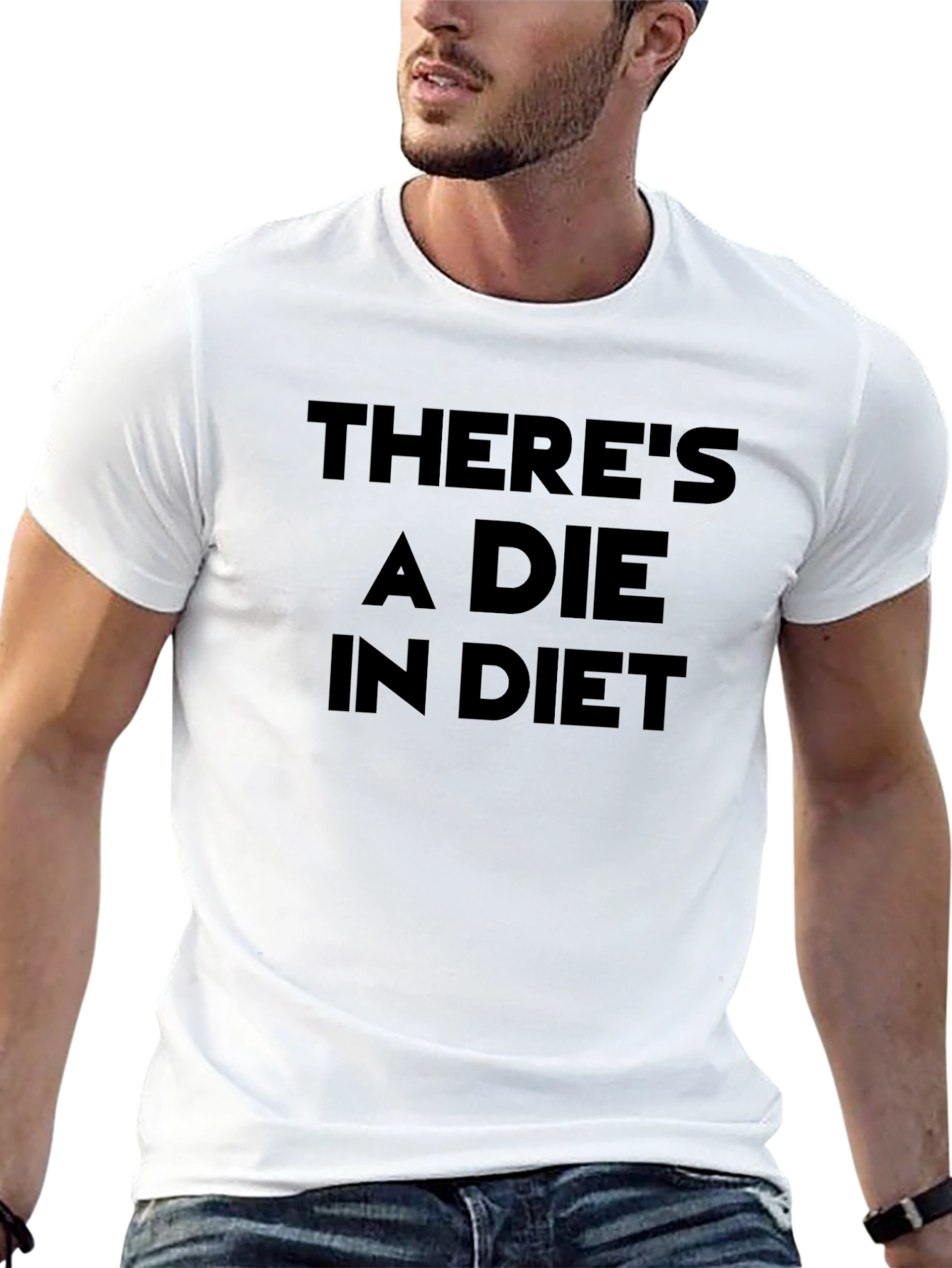 Theres A Die In Diet Black Graphic Tee