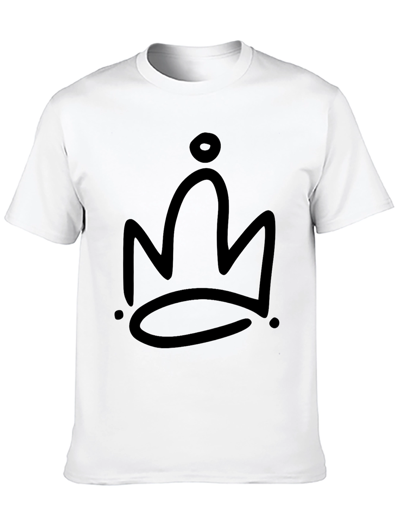 Black Crown Graphic Tee - Mens Casual T-Shirt