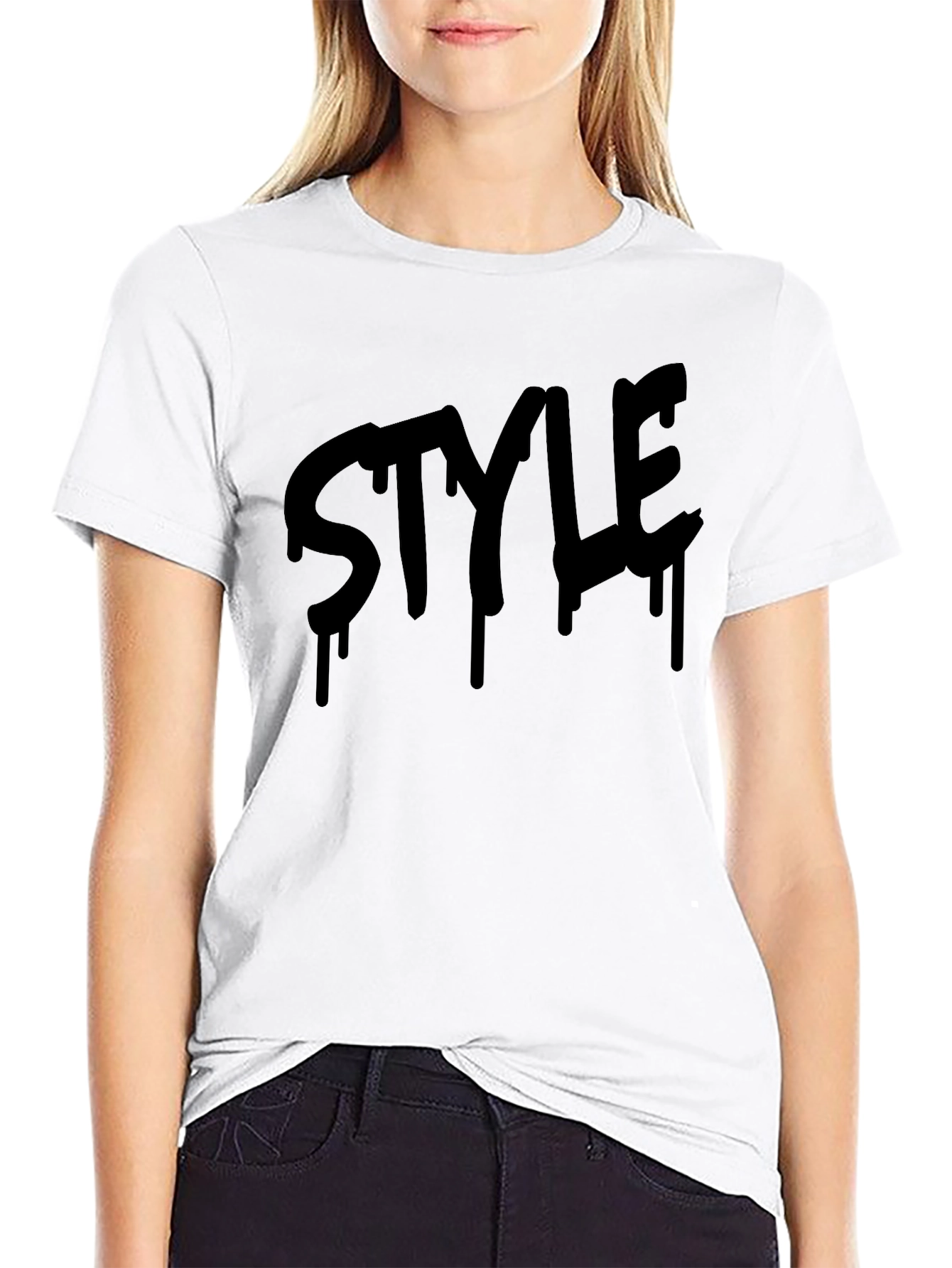 Mens Black Style Graphic Tee