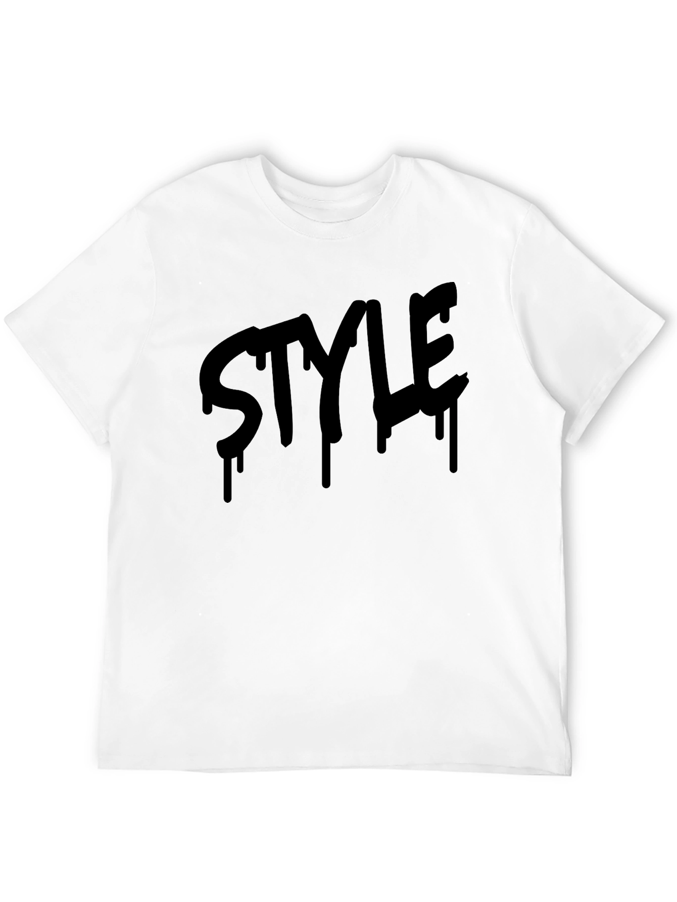 Mens Black Style Graphic Tee