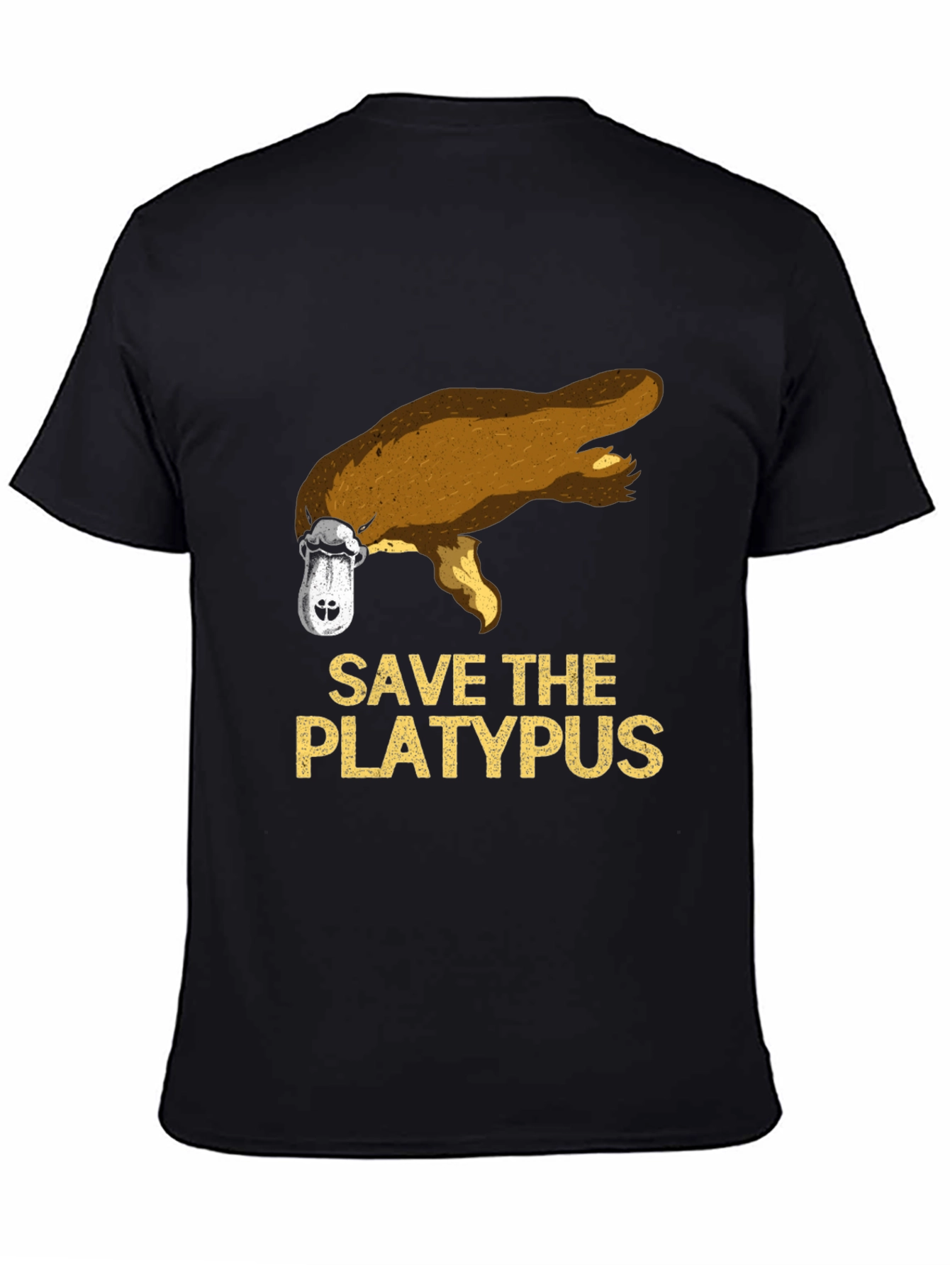 Save the Platypus Graphic Tee - Black