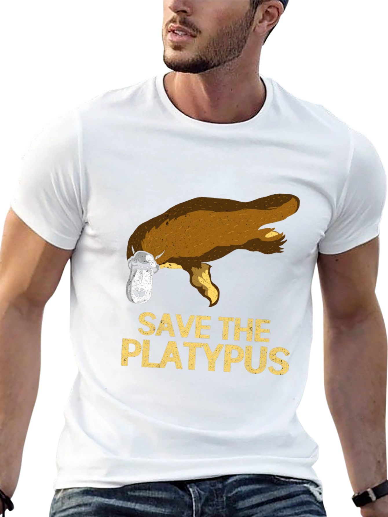 Save the Platypus Graphic Tee - Black