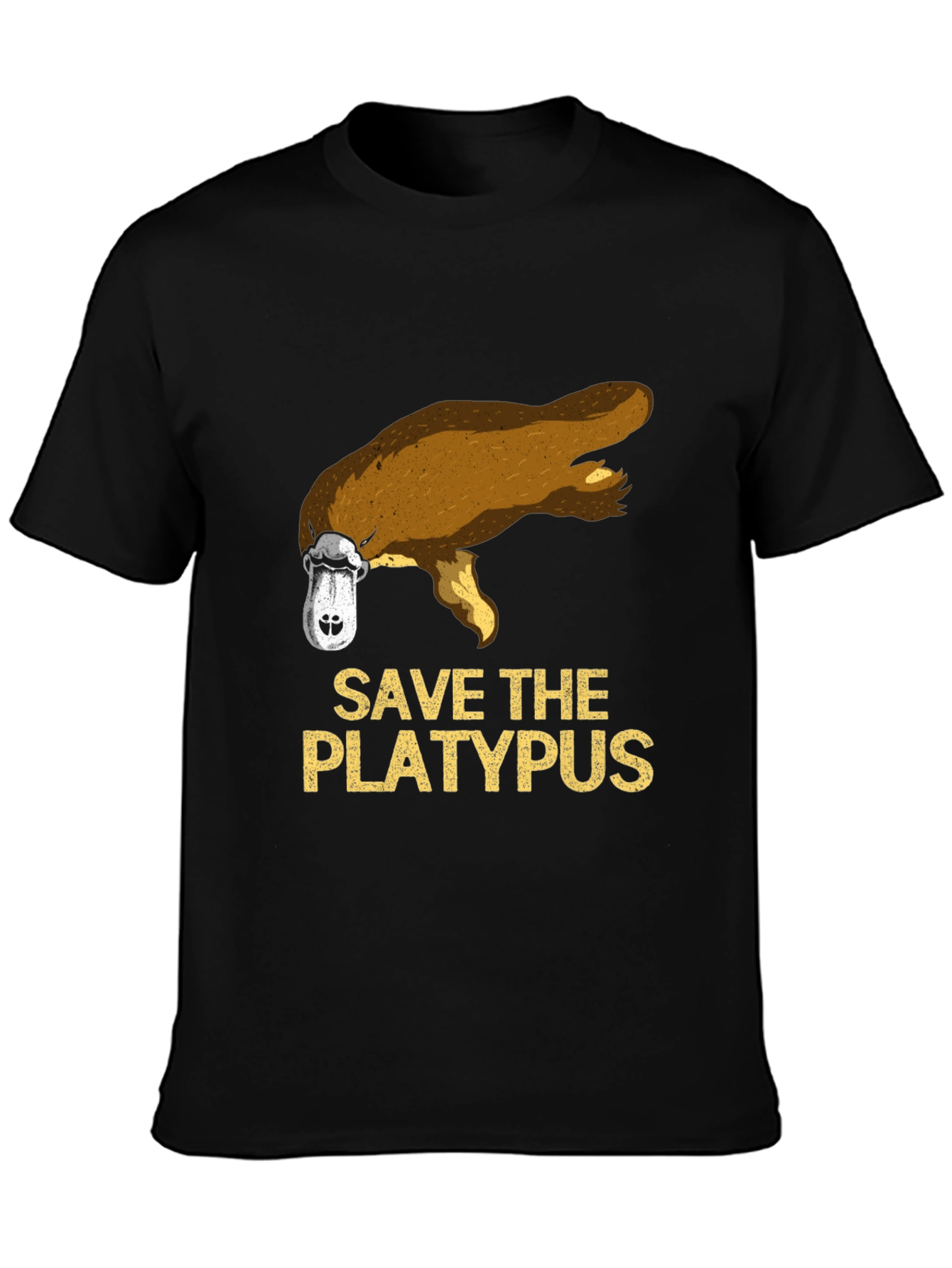 Save the Platypus Graphic Tee - Black