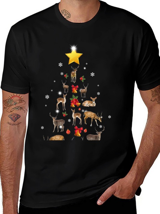 Deer Christmas Tree T-Shirt - Holiday Style