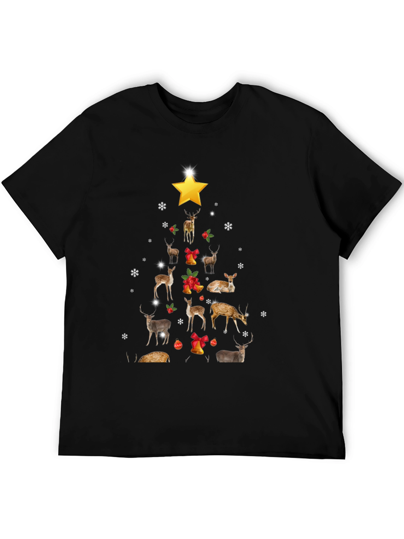 Deer Christmas Tree T-Shirt - Holiday Style