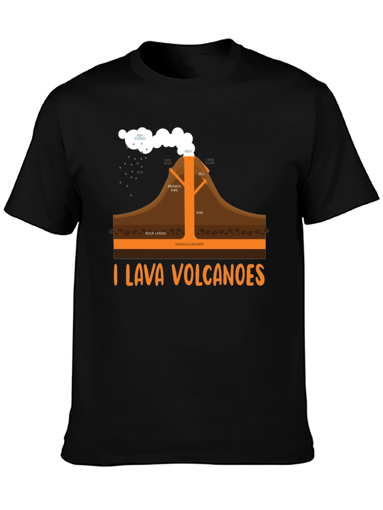 I Lava Volcanoes Funny Graphic T-Shirt