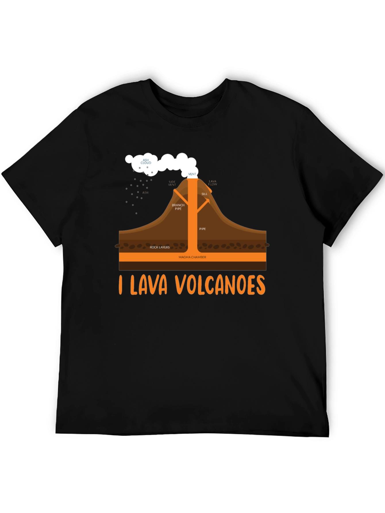 I Lava Volcanoes Funny Graphic T-Shirt