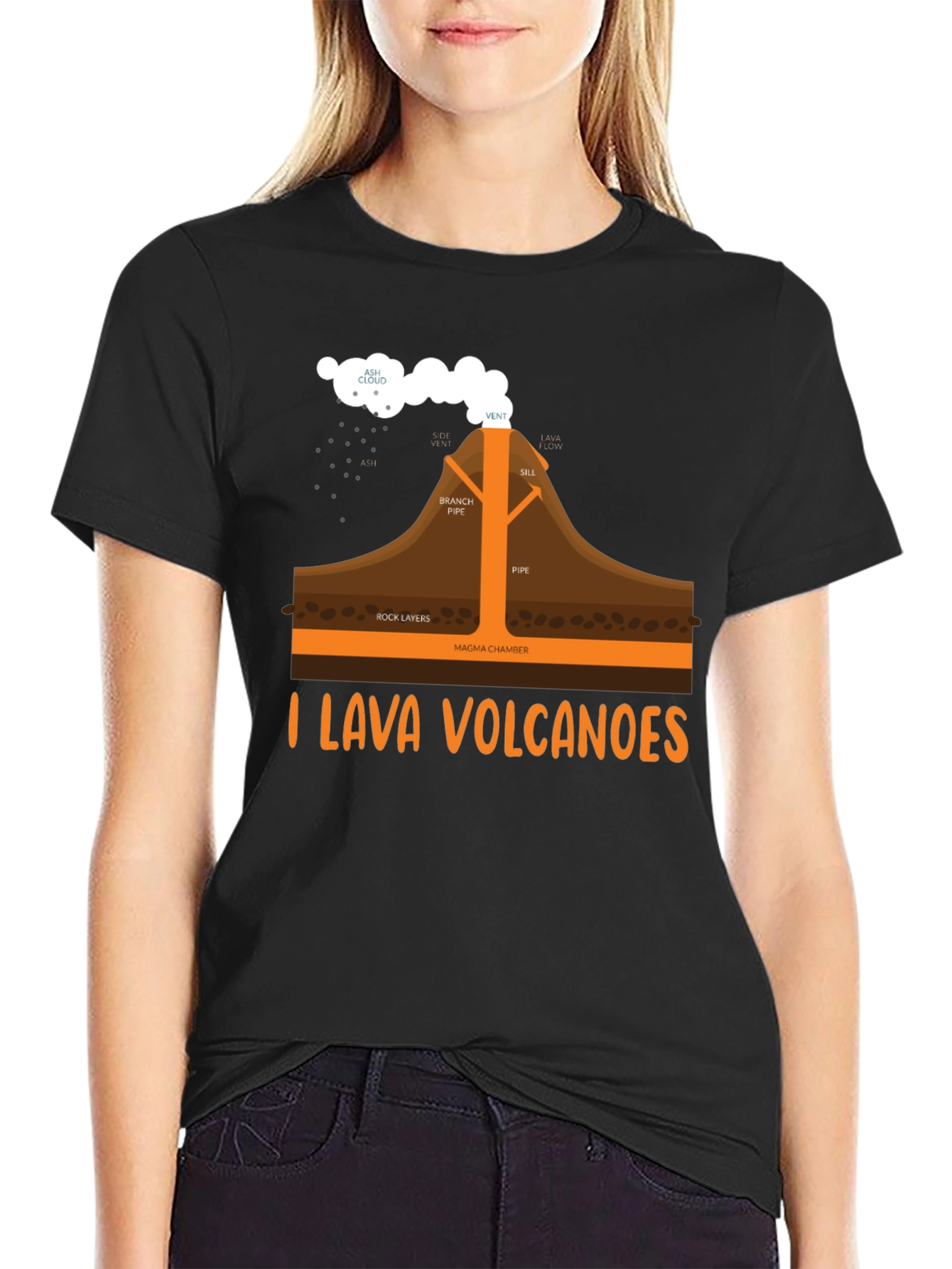 I Lava Volcanoes Funny Graphic T-Shirt