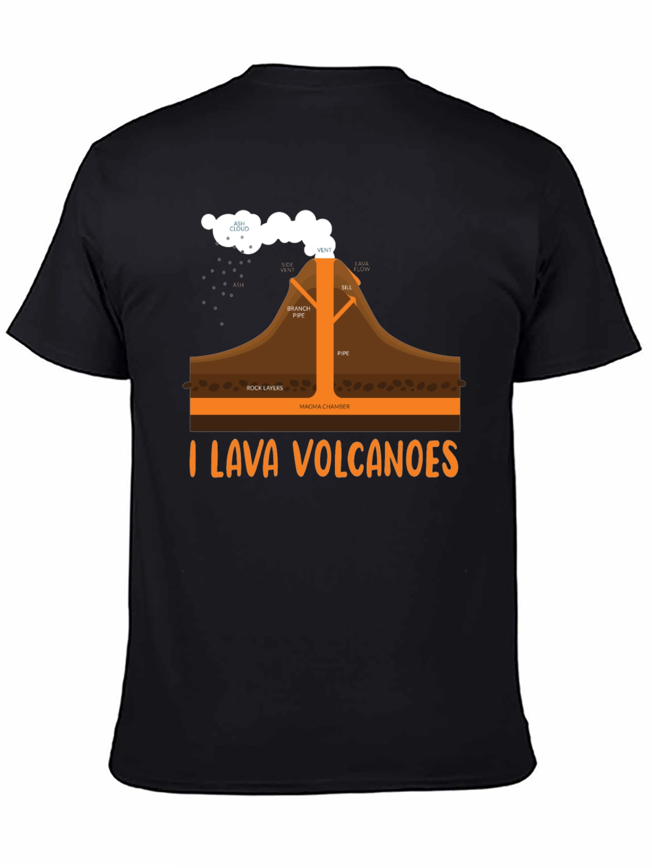 I Lava Volcanoes Funny Graphic T-Shirt