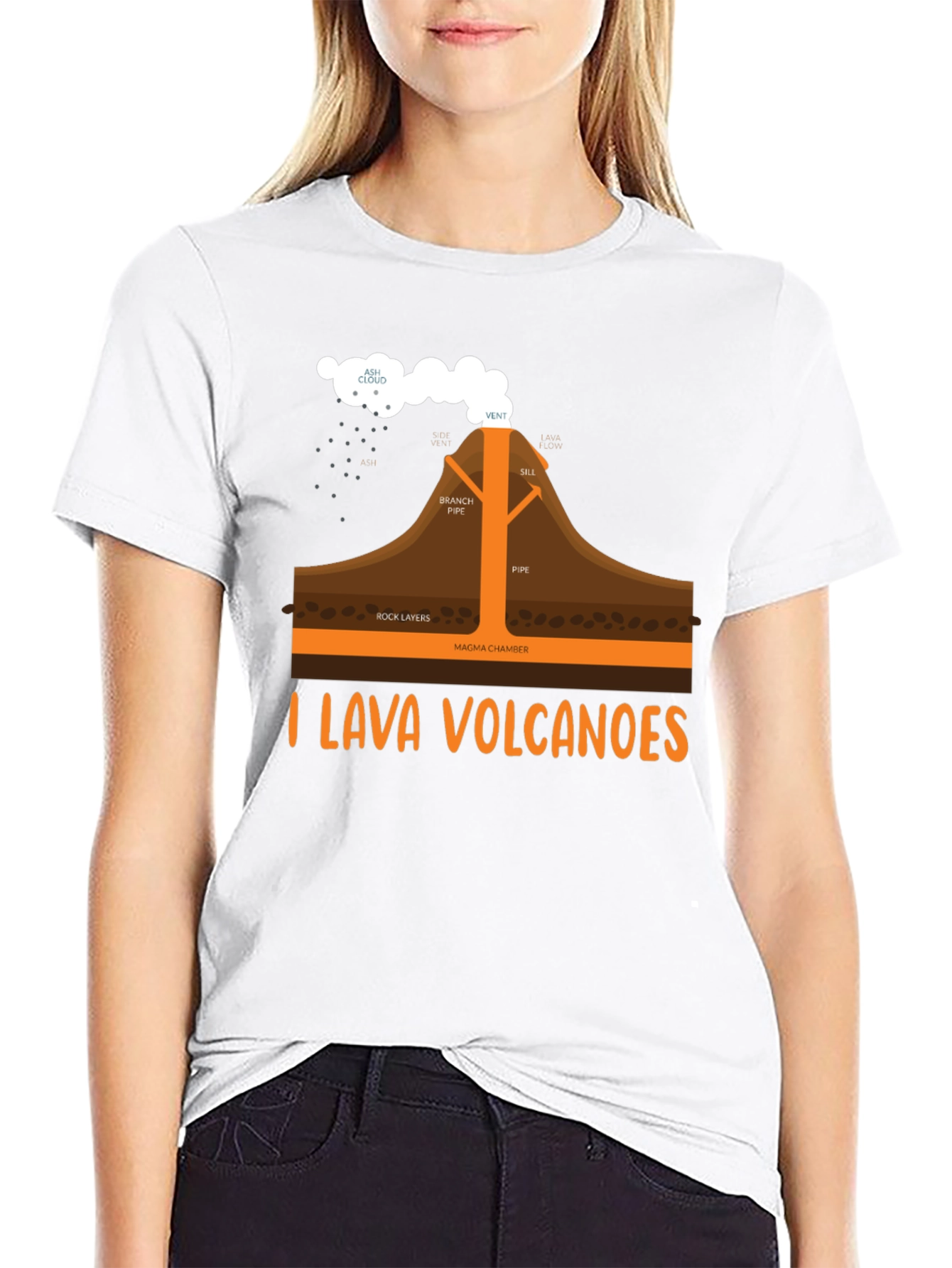 I Lava Volcanoes Funny Graphic T-Shirt