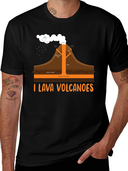 I Lava Volcanoes Funny Graphic T-Shirt