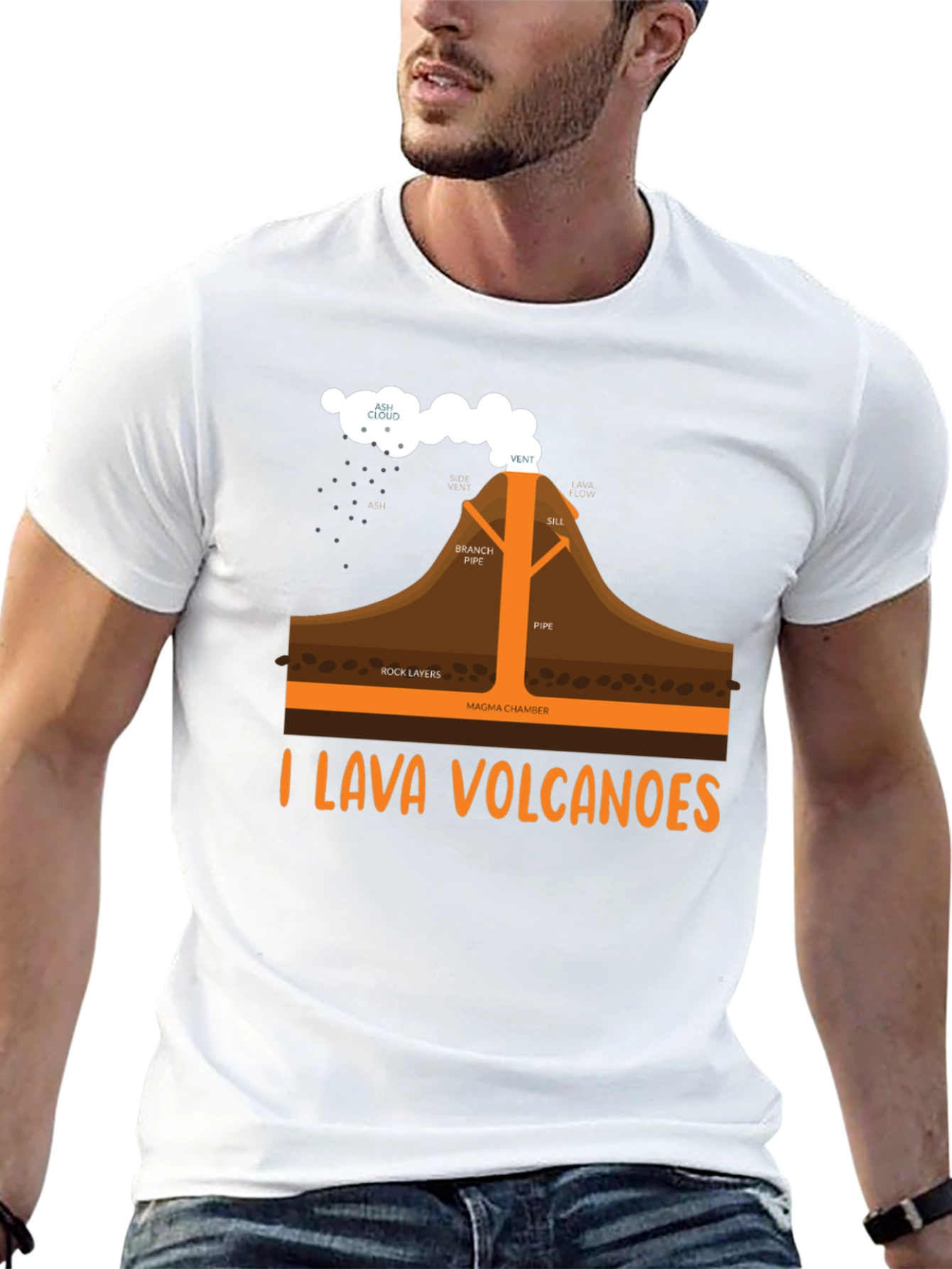 I Lava Volcanoes Funny Graphic T-Shirt