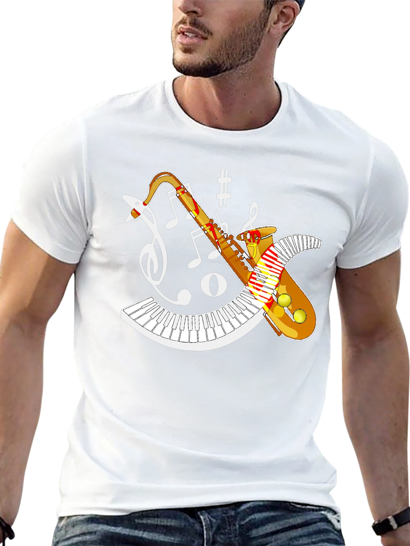 Saxophone Music Notes T-Shirt