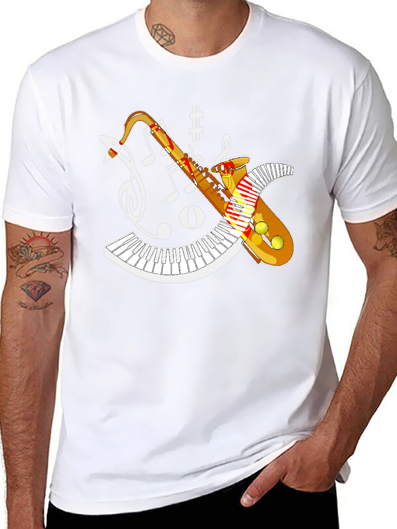 Saxophone Music Notes T-Shirt