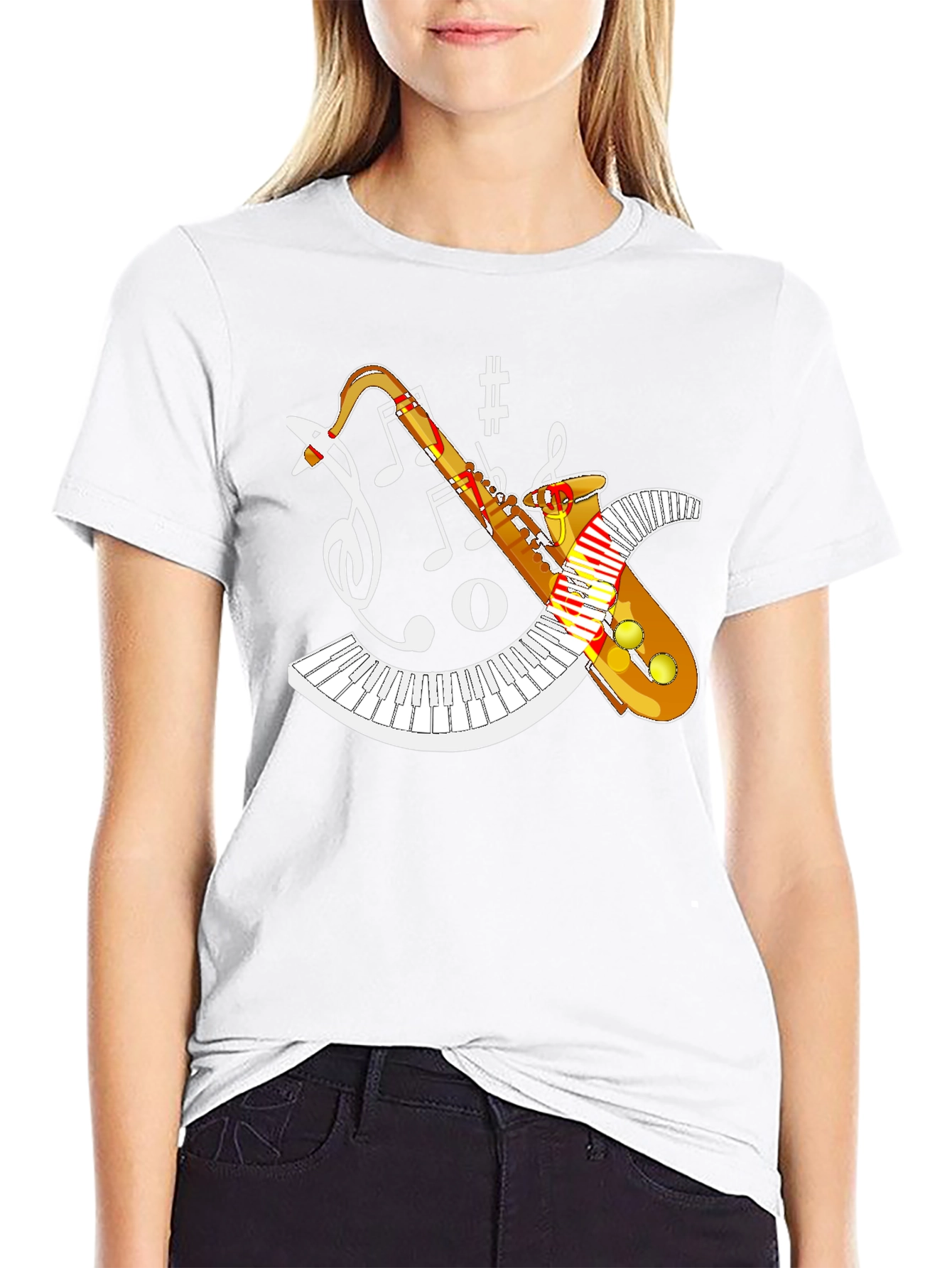 Saxophone Music Notes T-Shirt