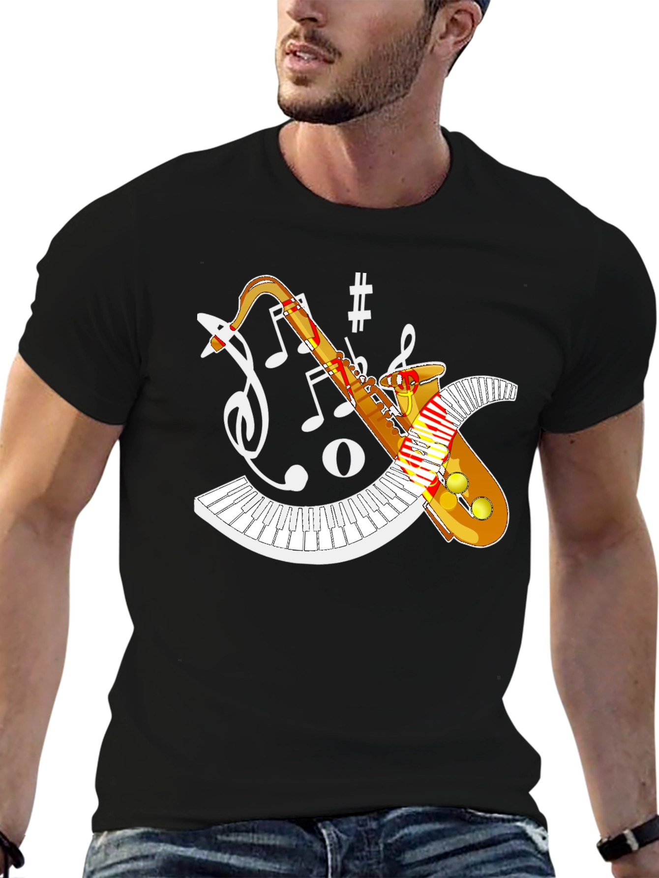 Saxophone Music Notes T-Shirt