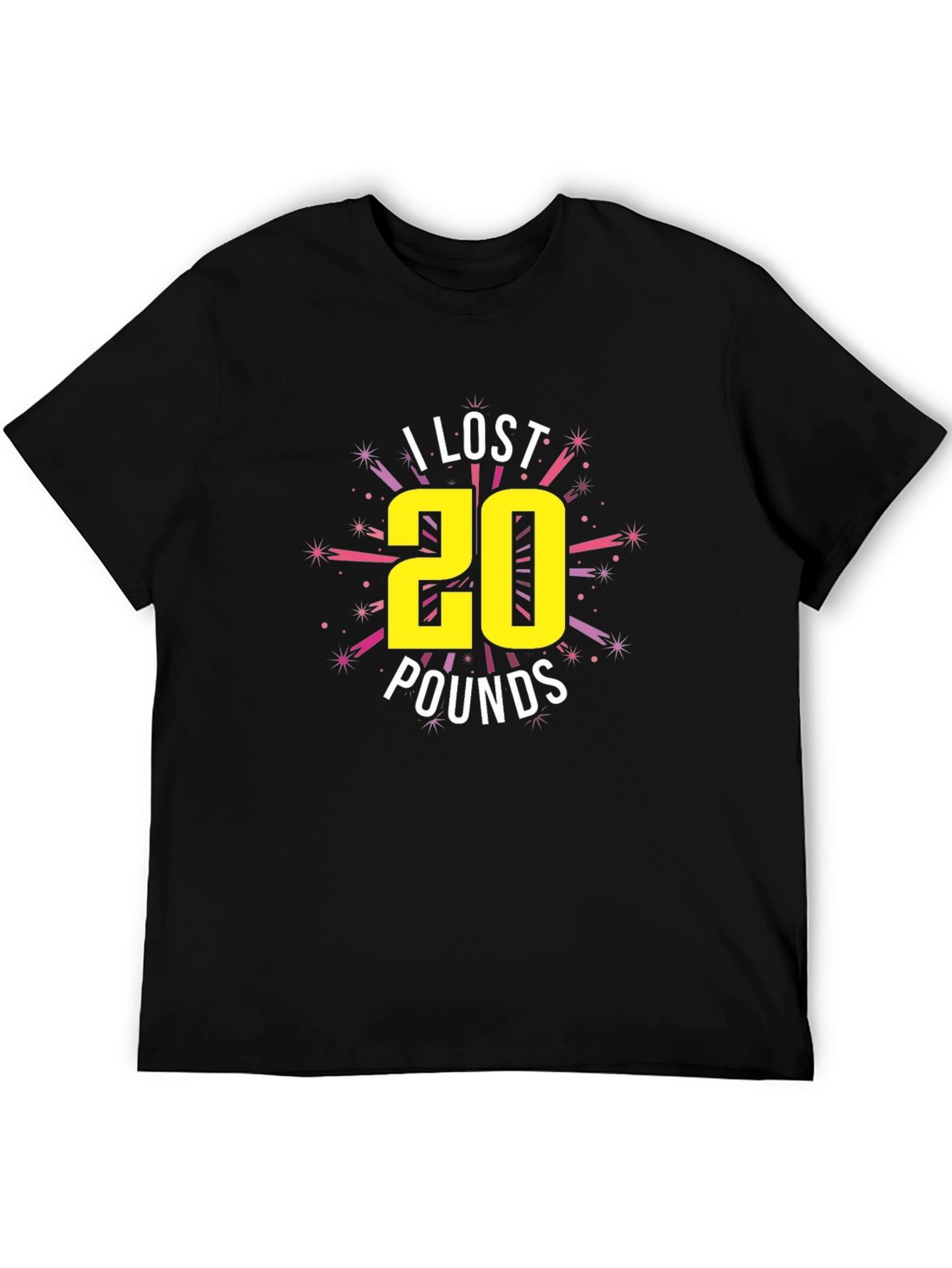 I Lost 20 Pounds Black Graphic Tee