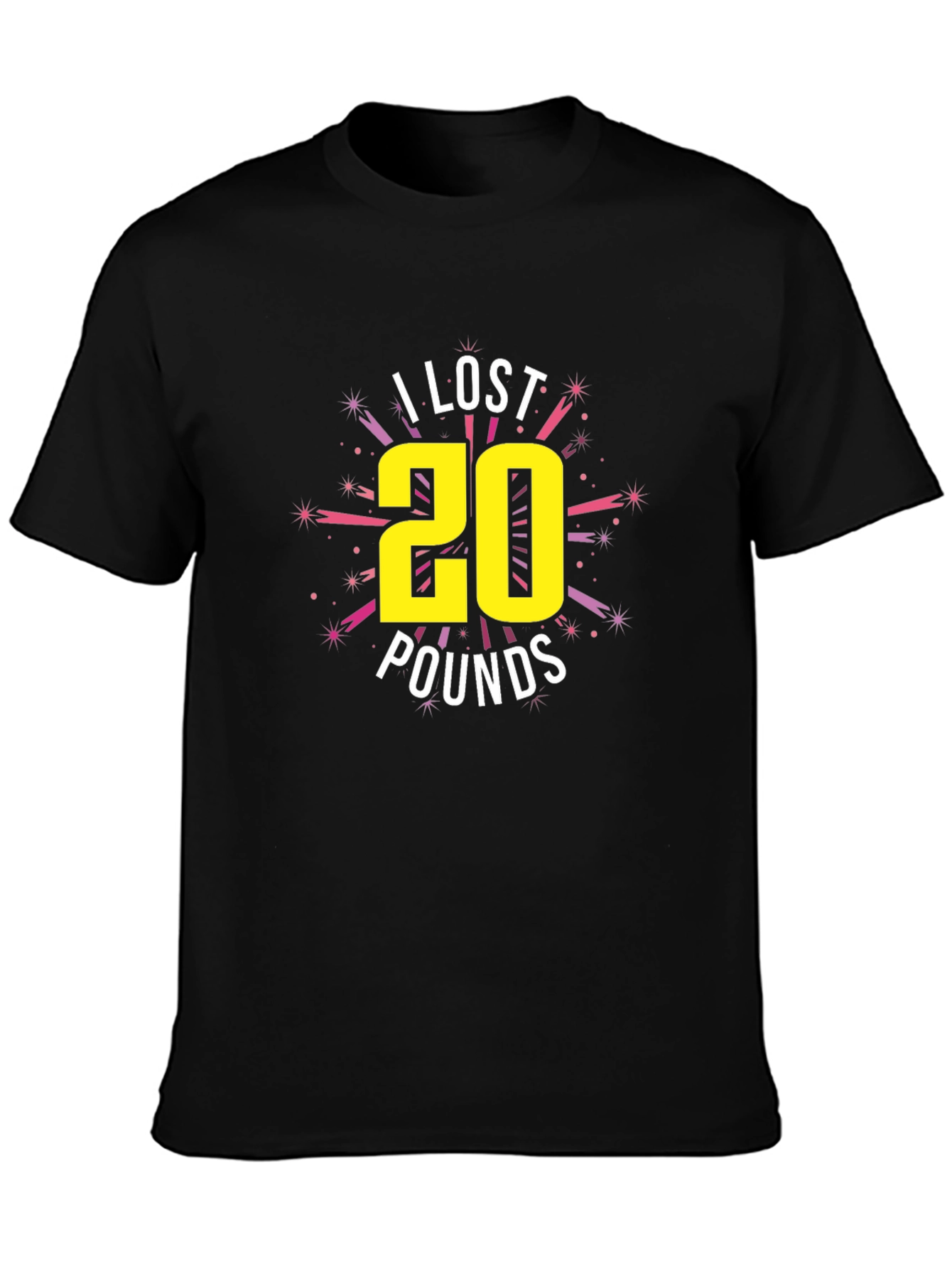 I Lost 20 Pounds Black Graphic Tee