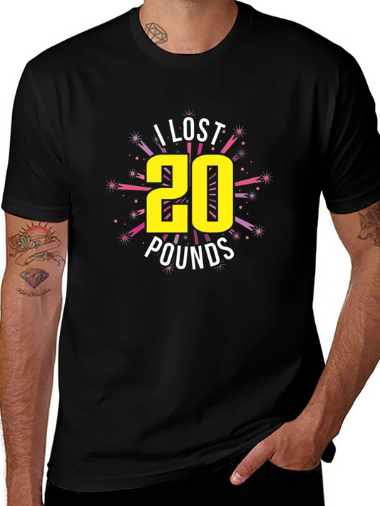 I Lost 20 Pounds Black Graphic Tee