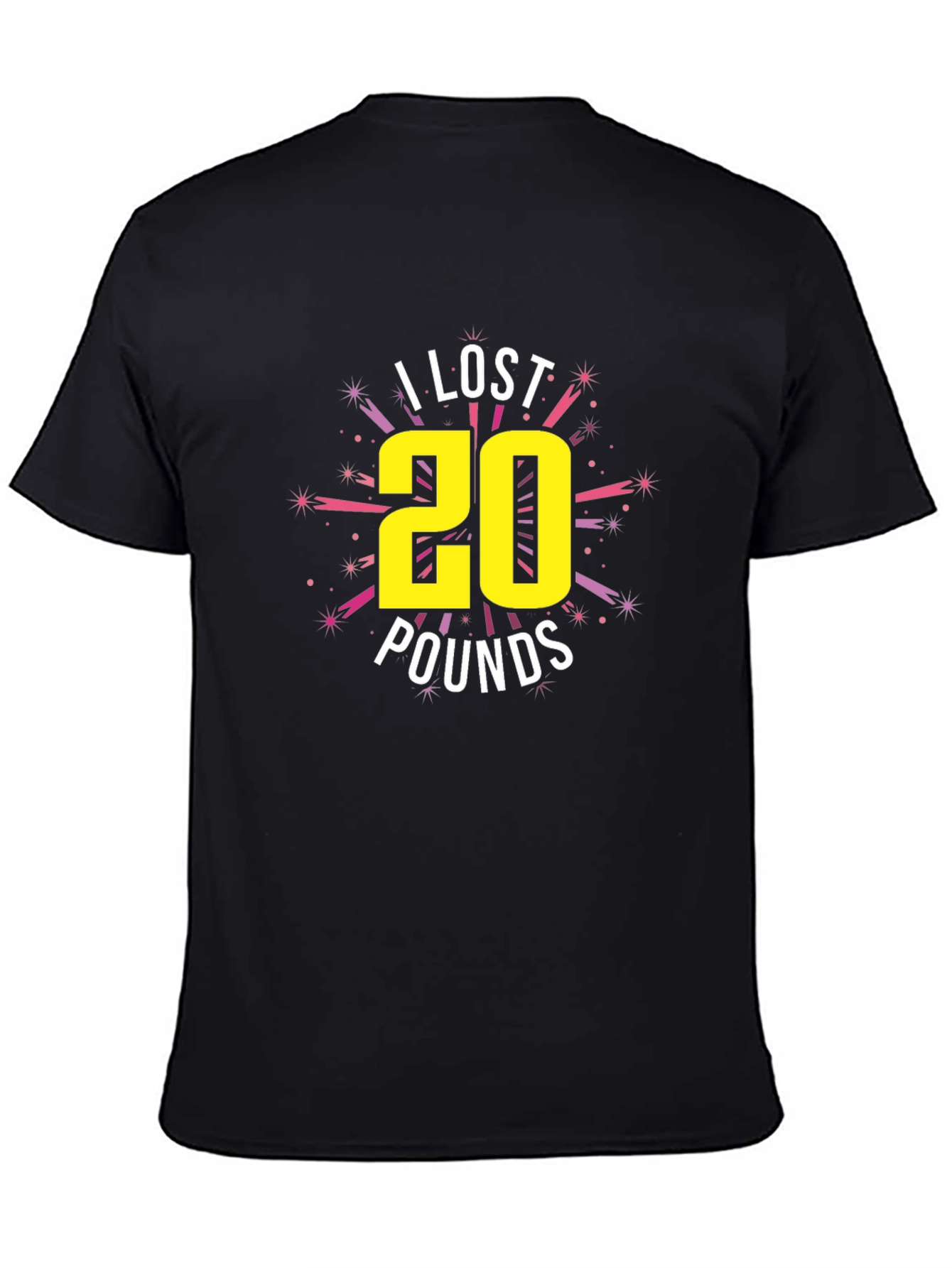 I Lost 20 Pounds Black Graphic Tee