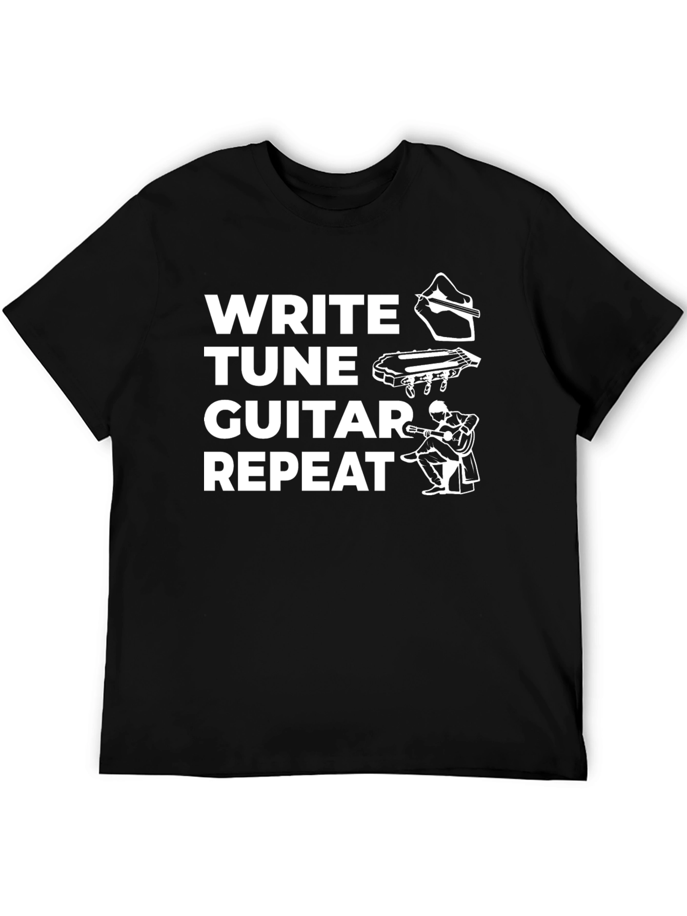 Write Tune Guitar Repeat Graphic Tee