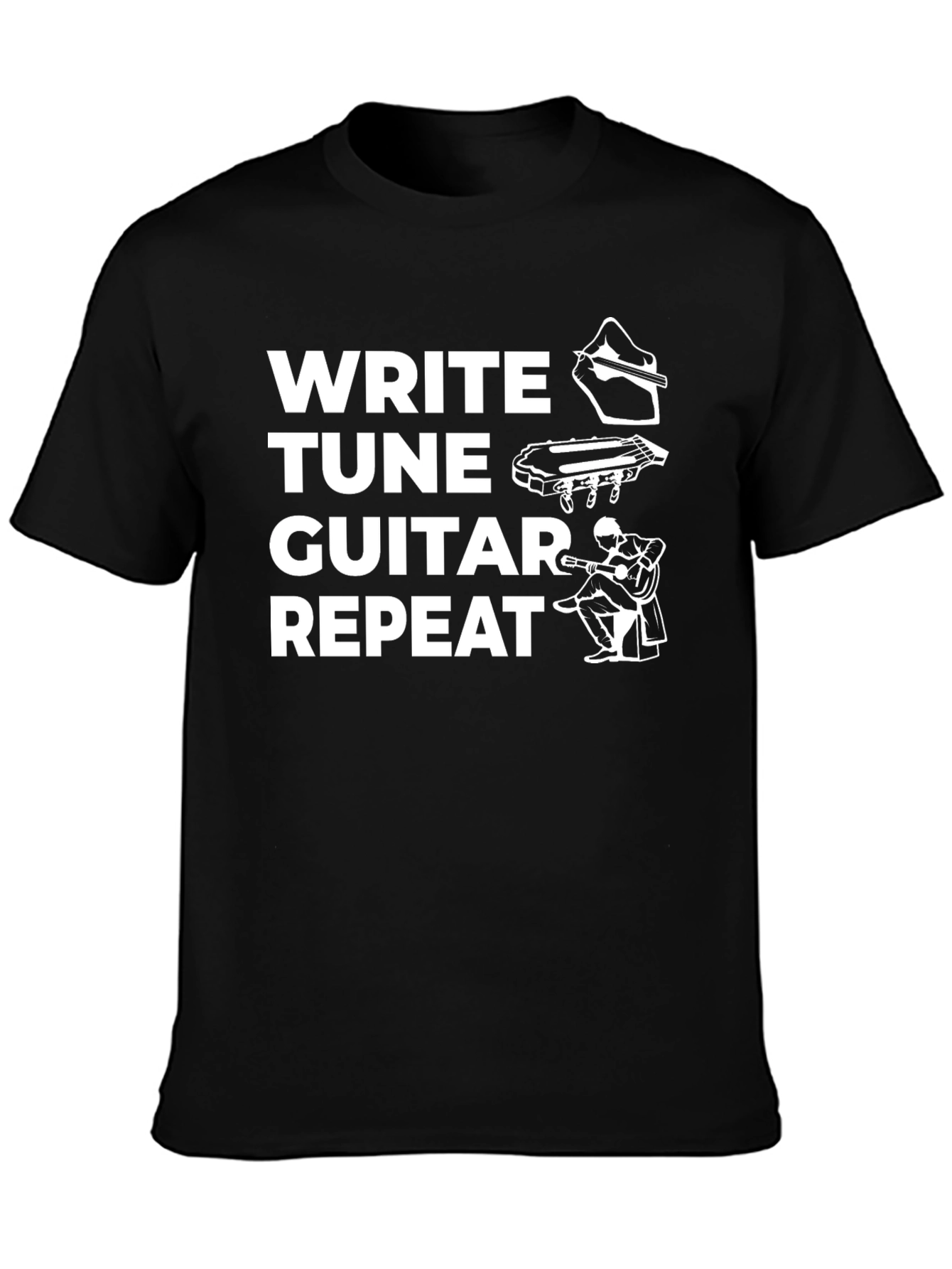 Write Tune Guitar Repeat Graphic Tee
