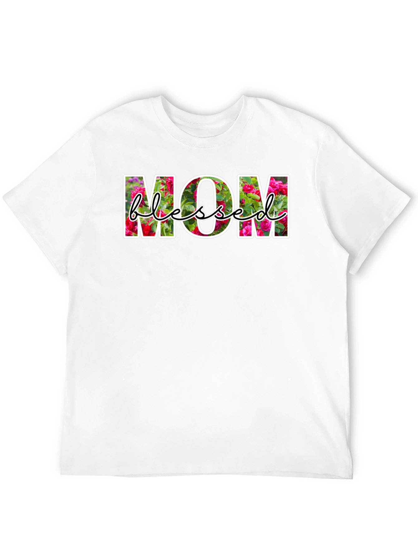 Blessed Mom Floral Graphic T-Shirt