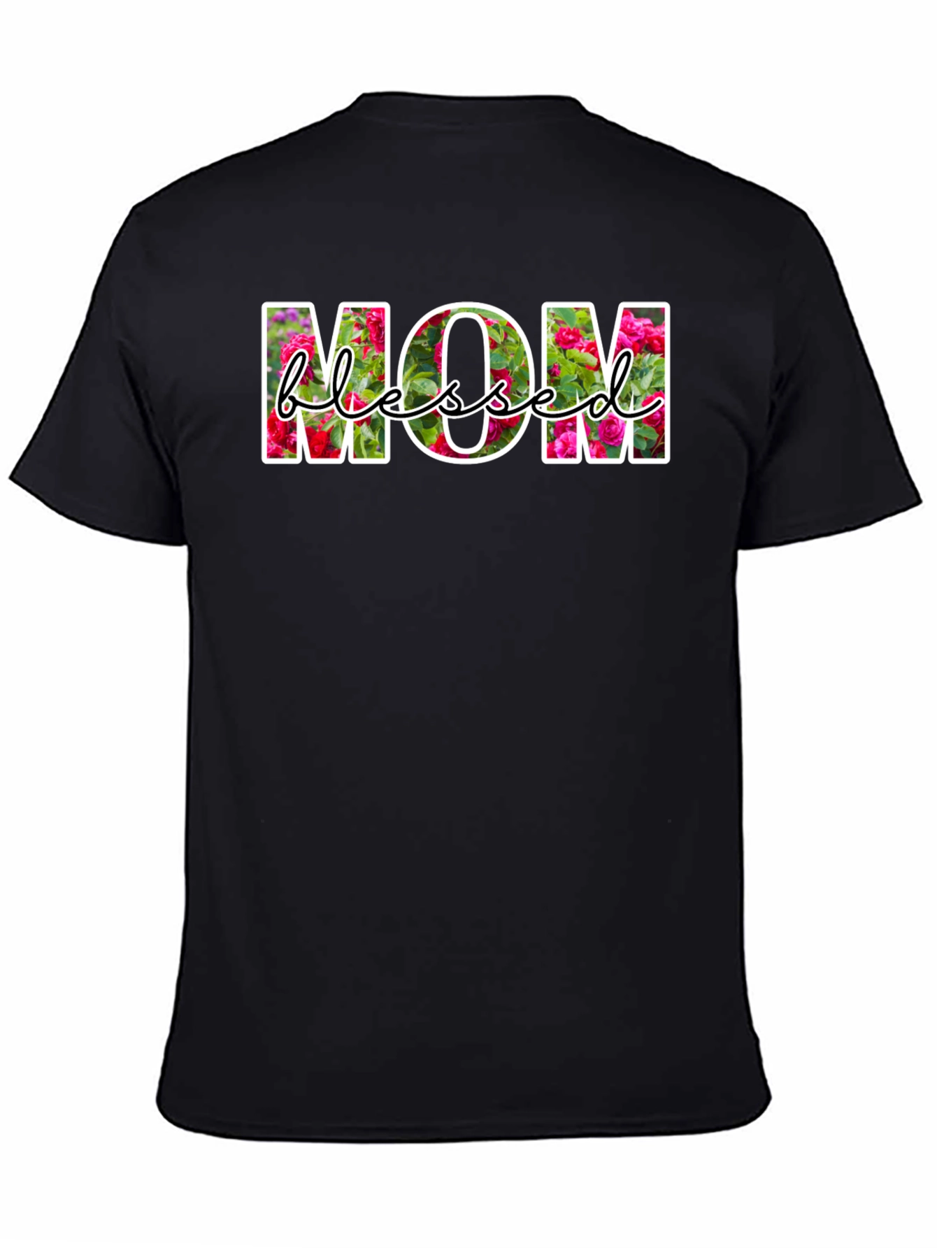 Blessed Mom Floral Graphic T-Shirt